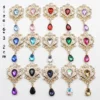 TYNUOMI-Botones de diamantes de imitación para Manualidades, accesorios para el cabello, broche de espalda plana, accesorios de joyería, 5 unids/lote, 32x60MM